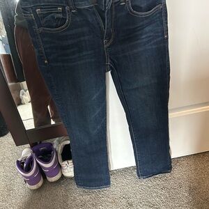 American Eagle Outfitters Dark Blue Cropped Jeans
